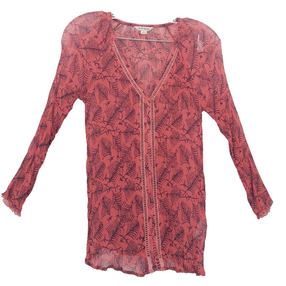 Lucky Brand Sheer Top Small Bodycon Gauzy Colorful